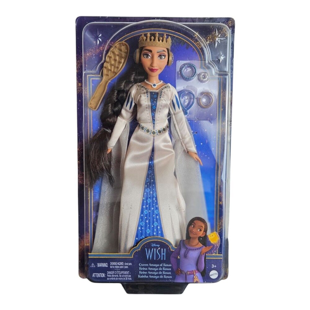 New Disney Wish Queen Amaya of Rosas Posable Fashion Doll with Accessories